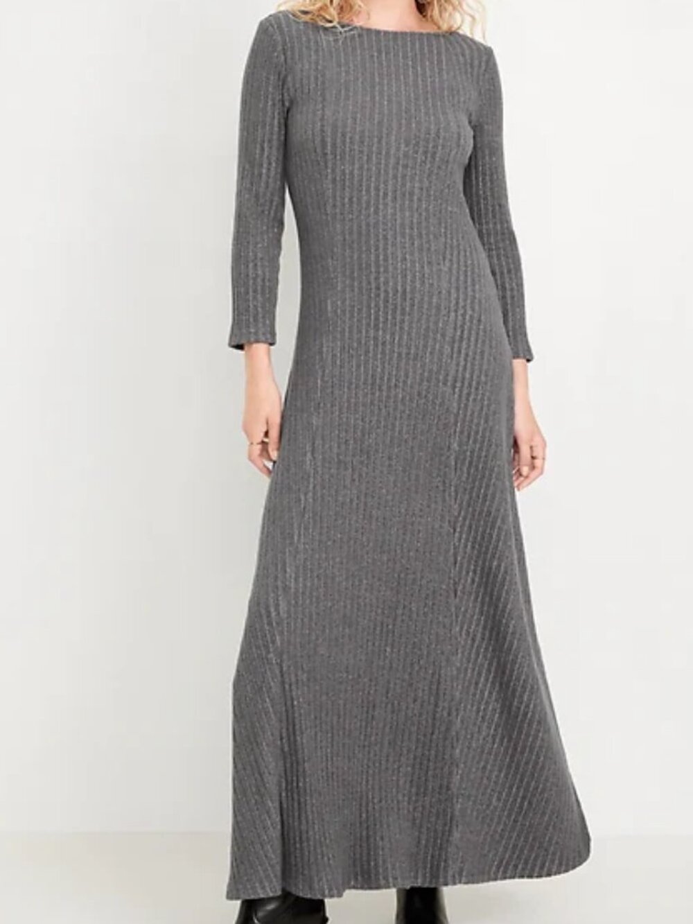 Fit & Flare Ribbed Maxi Dress - Picture 2 of 5